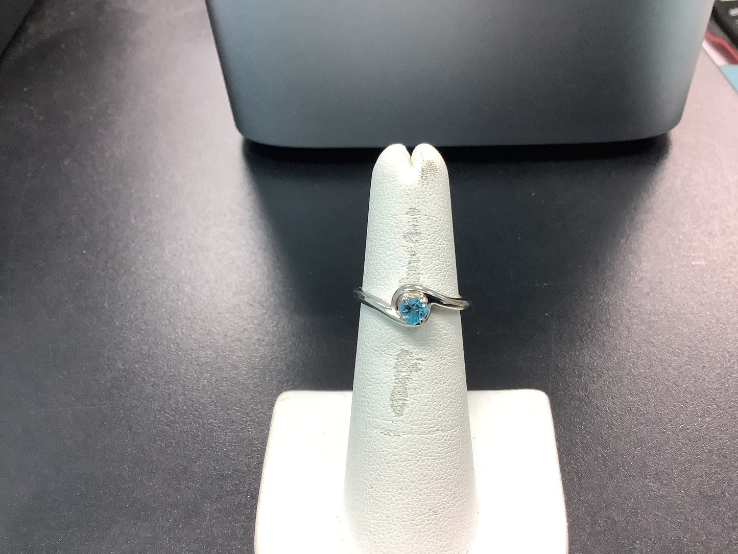 Heart Shape Blue Topaz ring