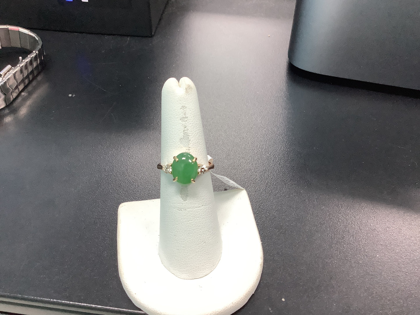 Jade 10x8 .20CTW RING