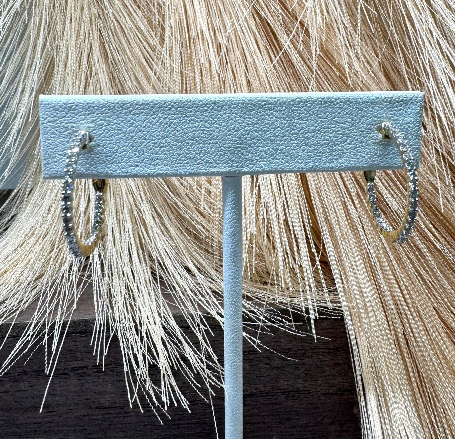 10K Yellow Gold In & Out diamond hoop earrings - 1/2ctw (3.2g)