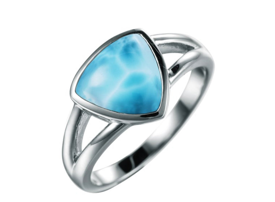 Trillion Larimar Ring