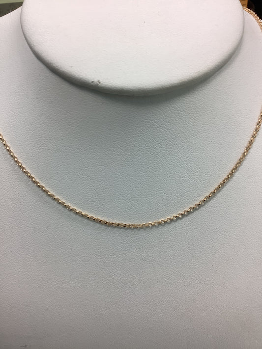 14KY 1.5MM Rolo chain 18”