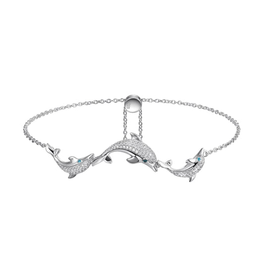 Sterling Silver Dolphin Bracelet