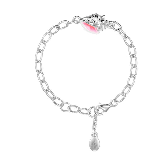 Sterling Silver enamel conch shell bracelet