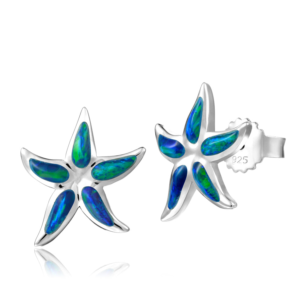 Green Opal Starfish Studs