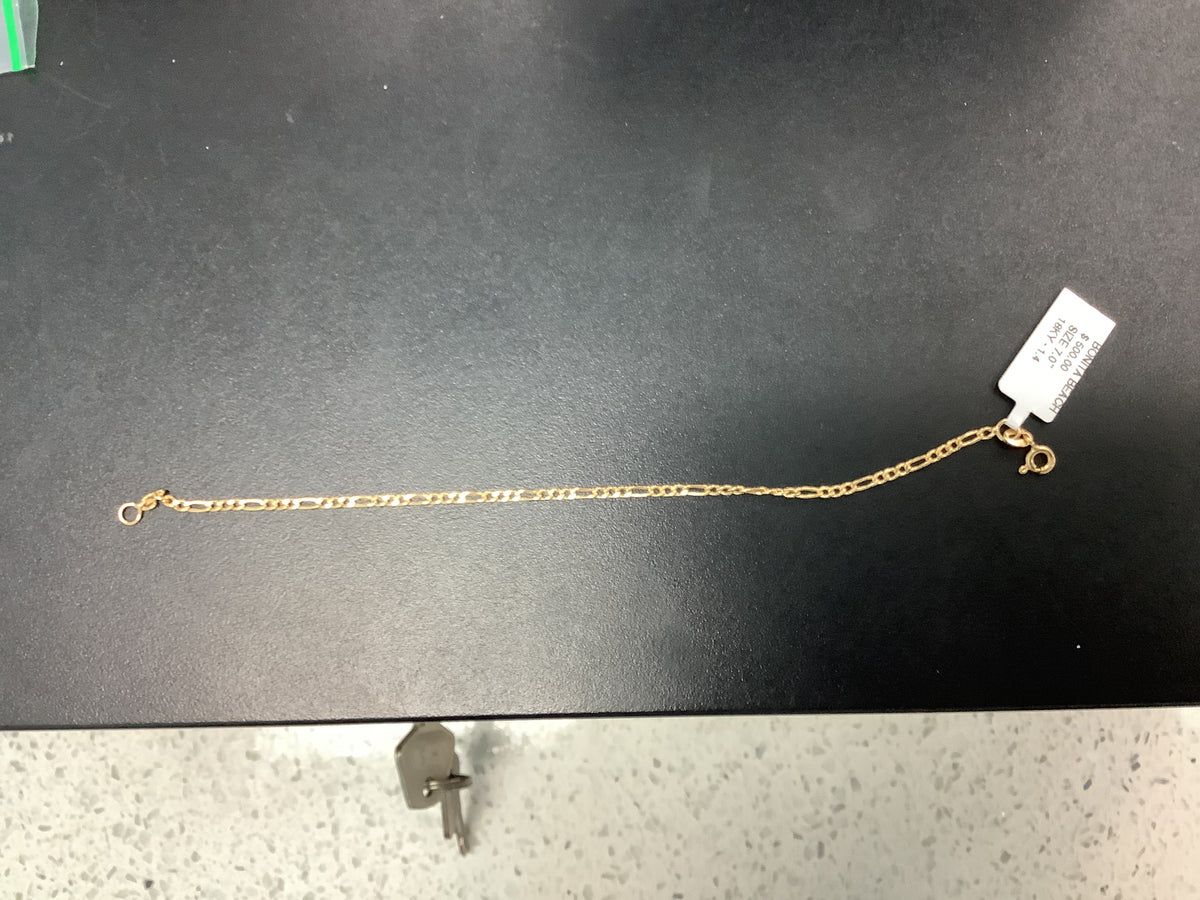 2.0mm Figuro bracelet 18KY 1.4