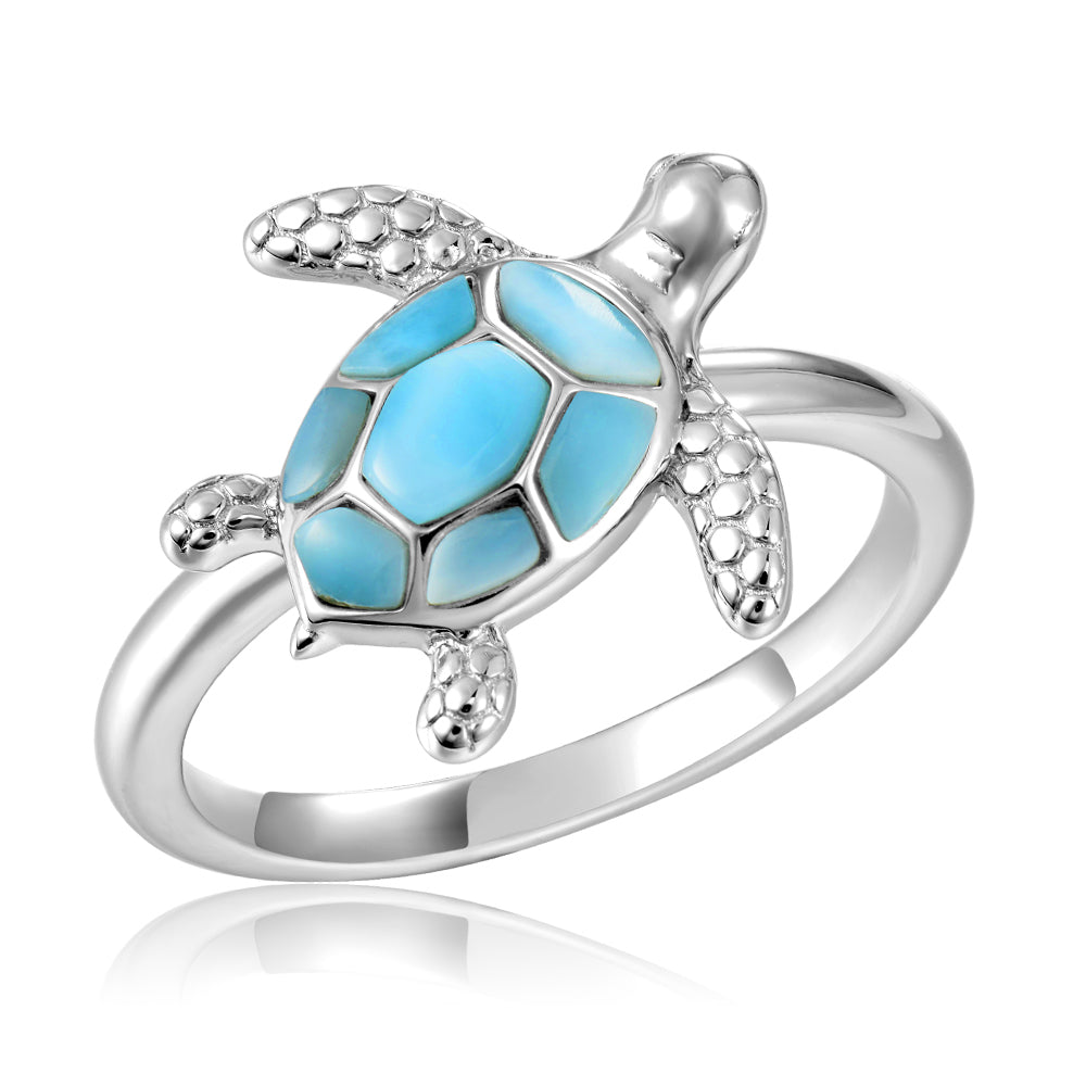 Larimar Turtle Ring