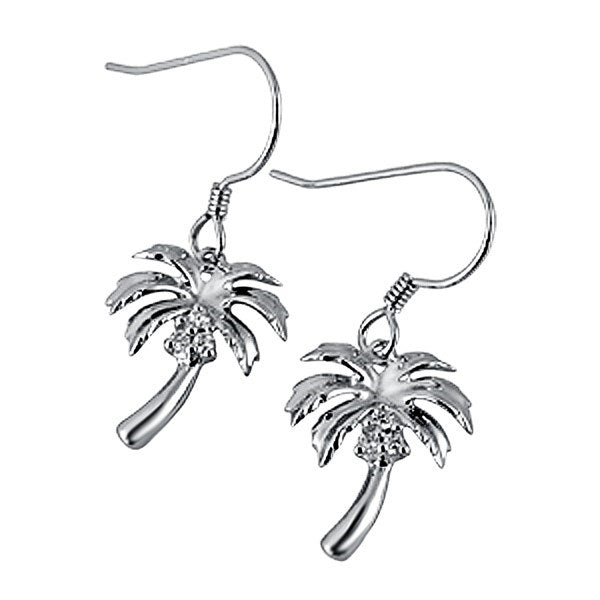 Sterling Silver Palm Tree Dangling earrings