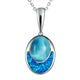 Larimar & Blue Opal Abstract Oval Pendant