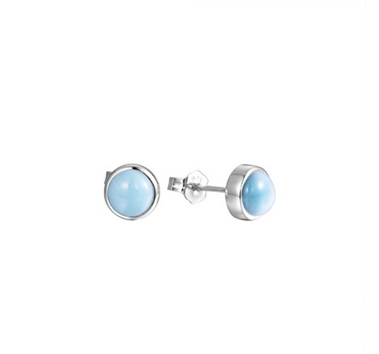 Larimar Stud Earrings