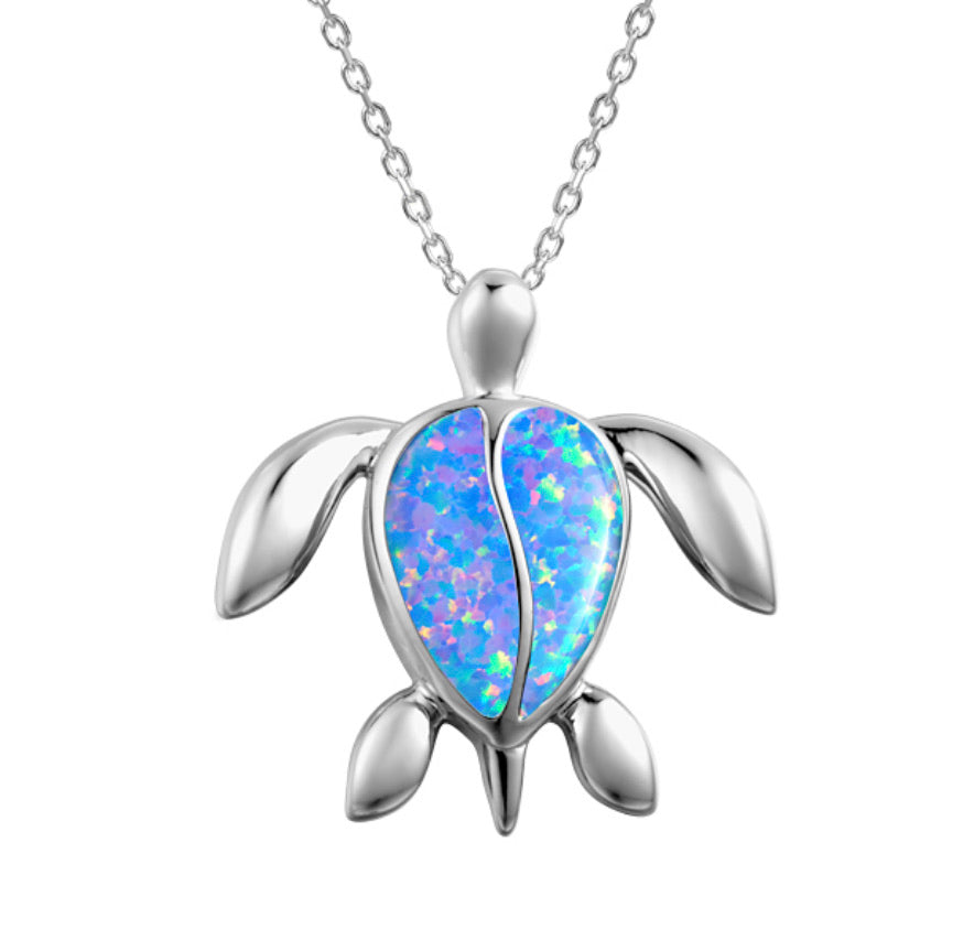 Opal Turtle Pendant