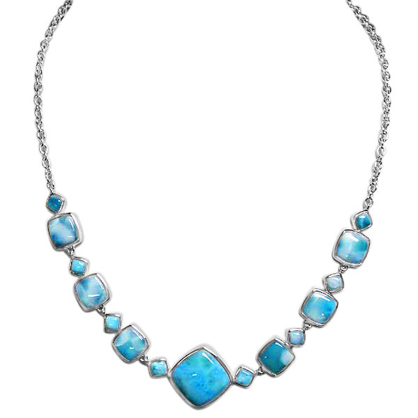 Larimar Square Necklace