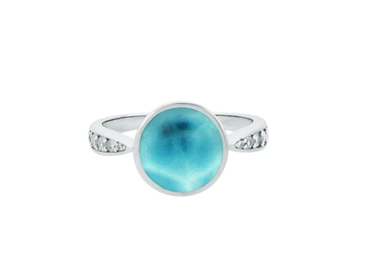 Larimar Circle Ring