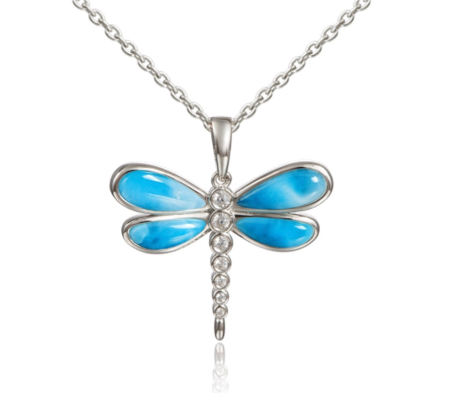 Larimar Dragonfly Pendant