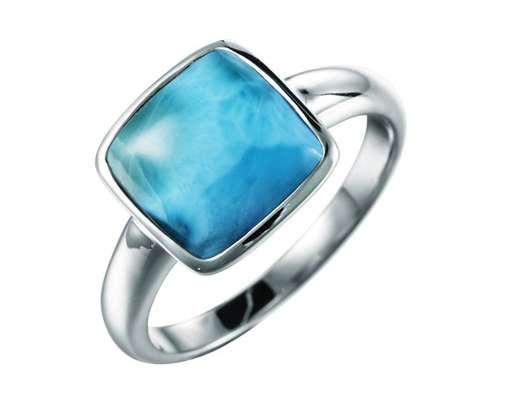 Larimar Square Ring