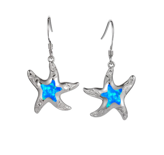 Opal Starfish Earrings