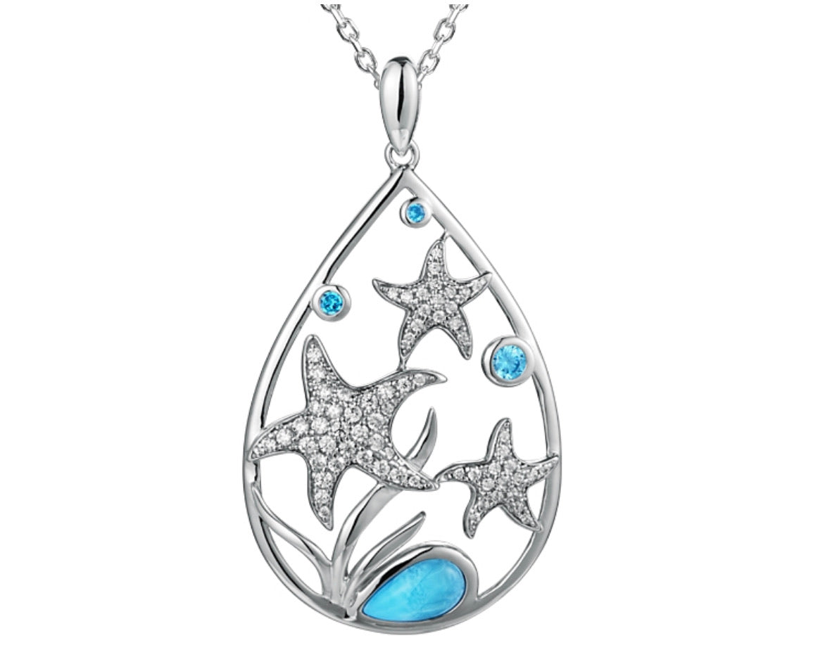 Sea Life Teardrop Pendant