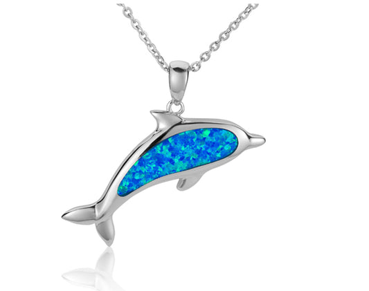 Opal Dolphin Pendant