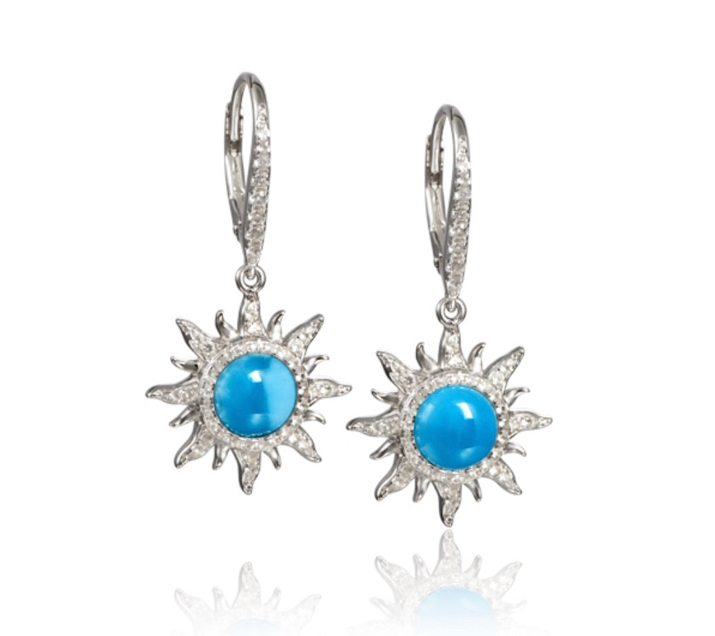 Larimar Sun Earrings