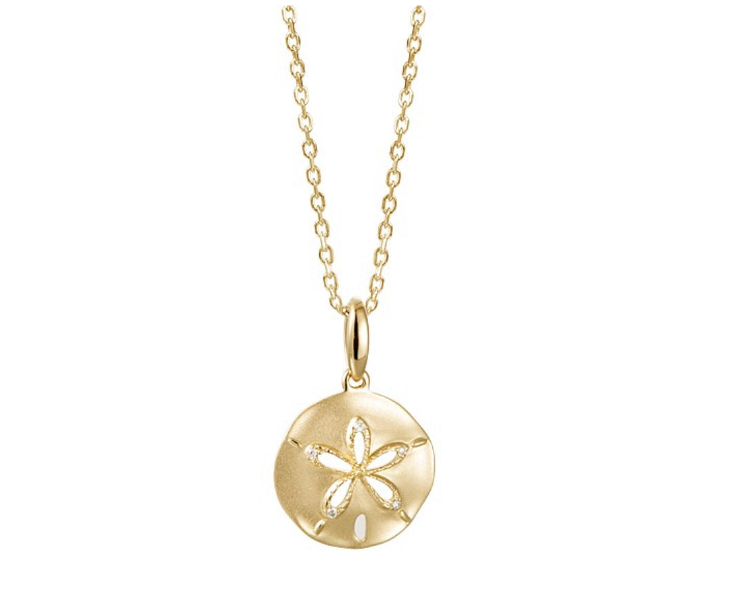 14K Sand Dollar Pendant