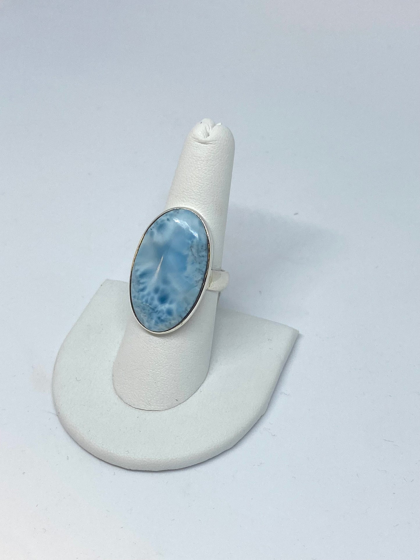 Large Oval Larimar Ring