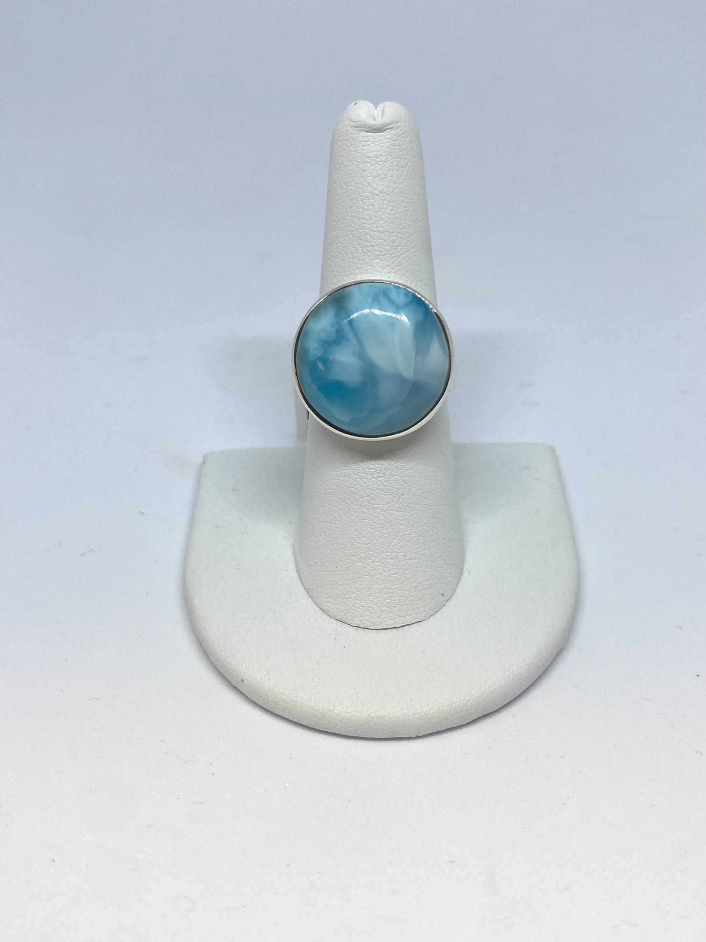 Round Larimar Ring