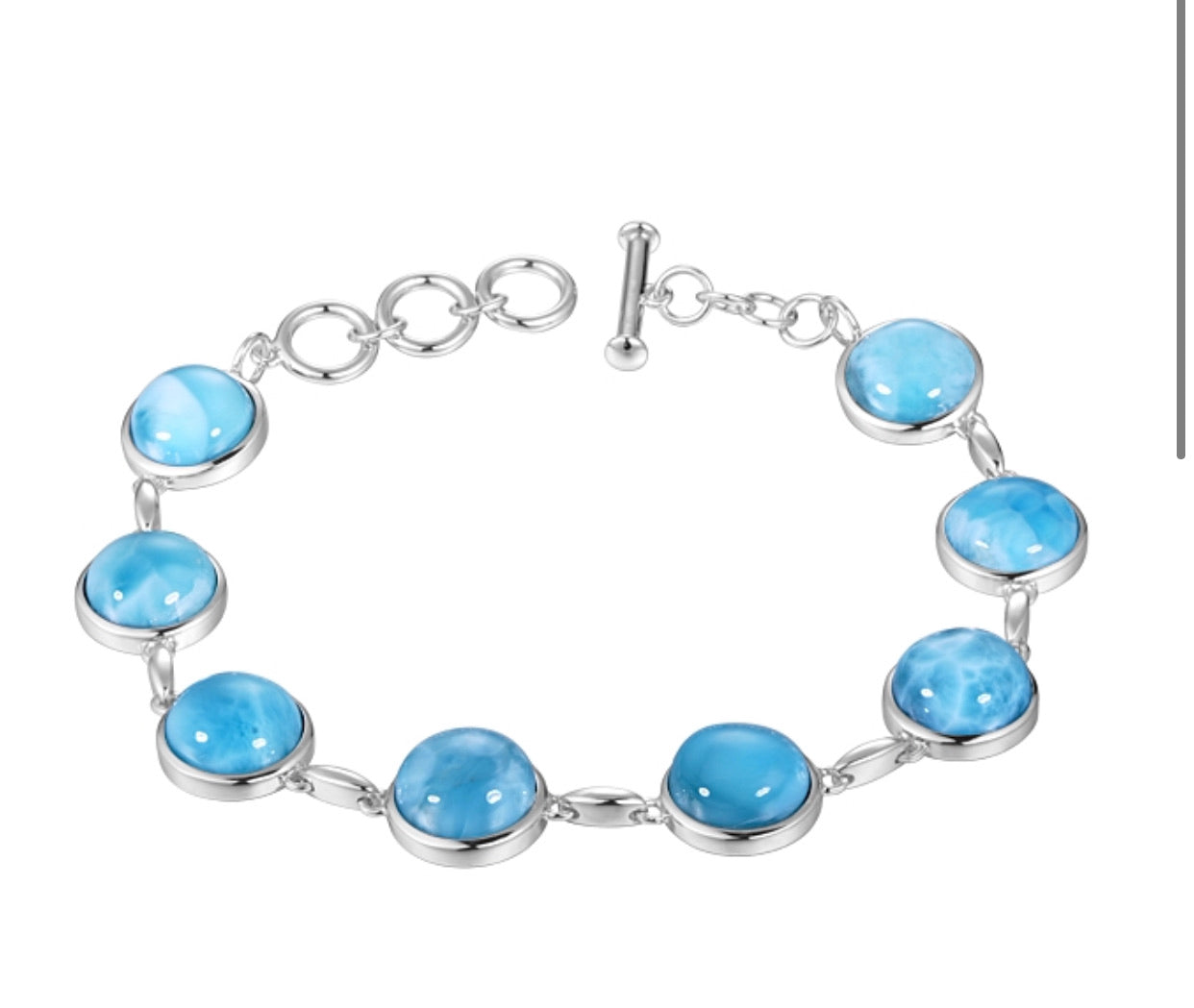 Circle Larimar Bracelet