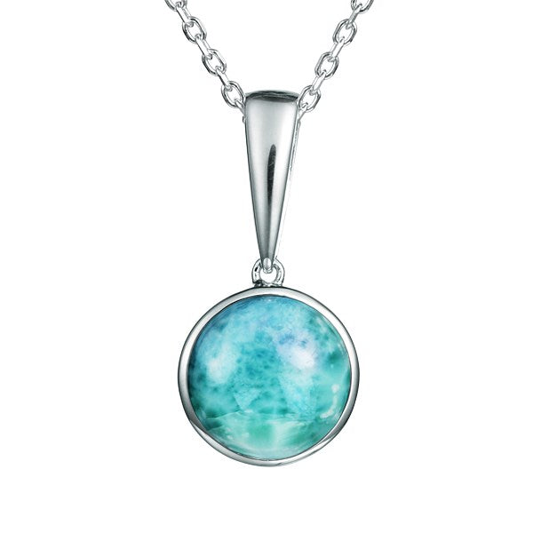 Larimar Circle Pendant