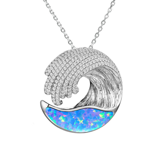 Opal Wave Pendant