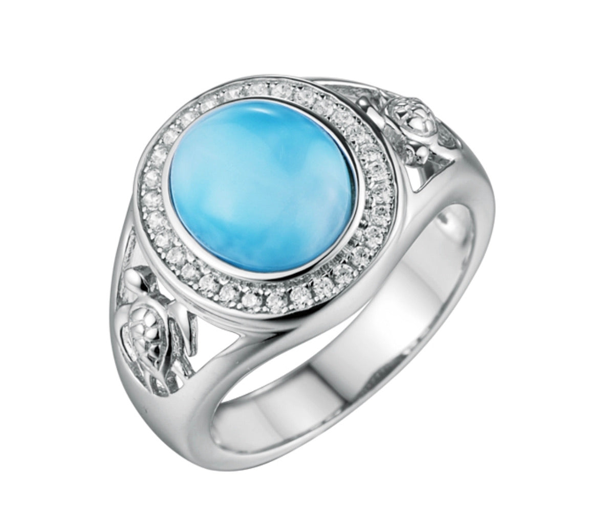 Larimar Turtle Ring