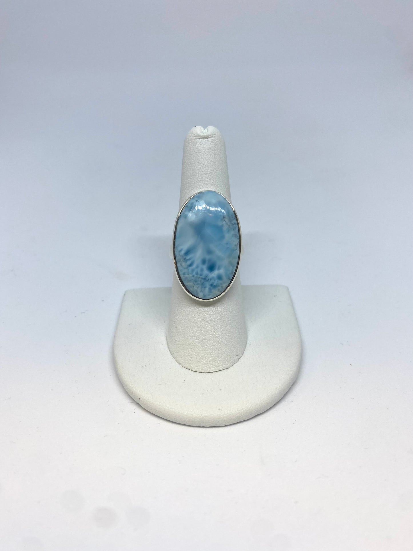 Large Oval Larimar Ring