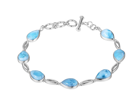 Larimar Tear Drop Bracelet