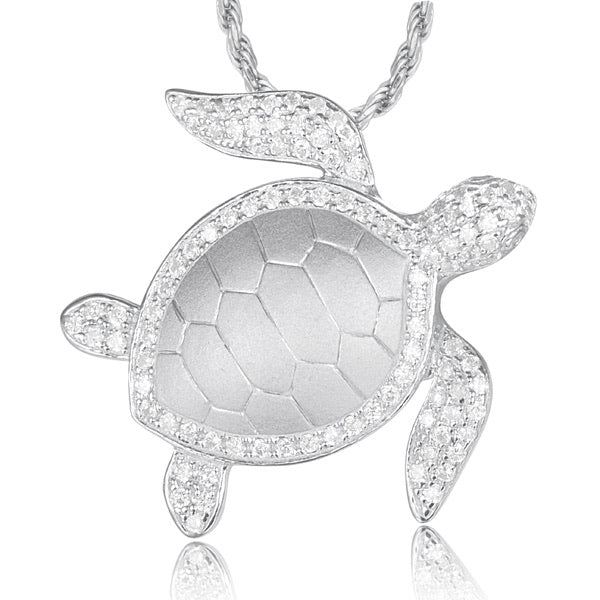 Brushed Turtle Pendant