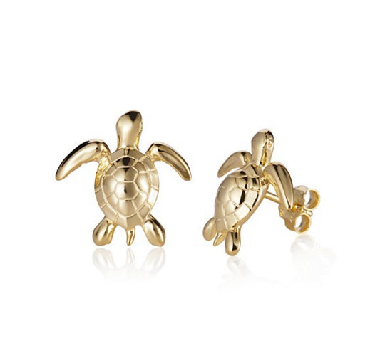 Gold Turtle Studs