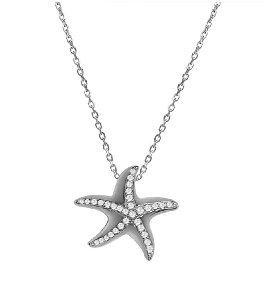 Small Swarovski Starfish Pendant