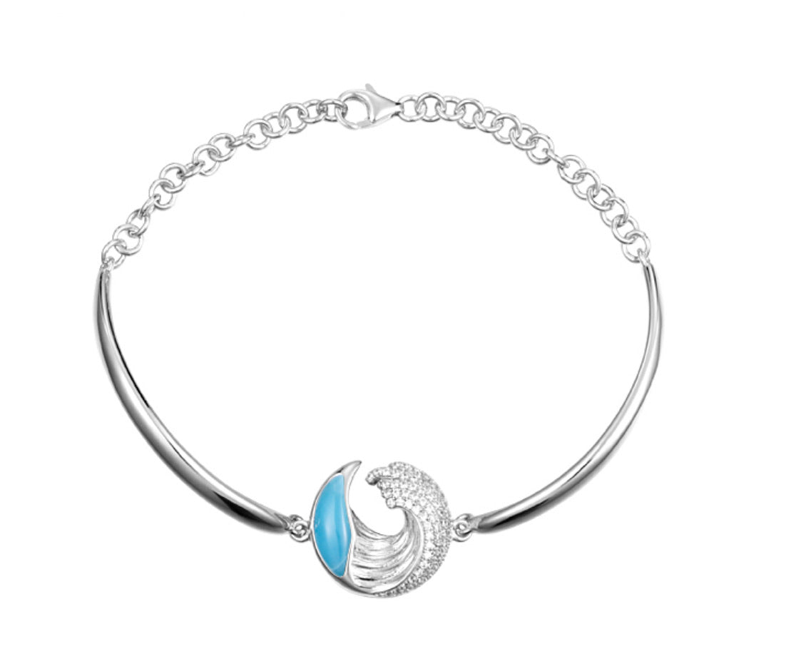 Larimar Wave Bracelet