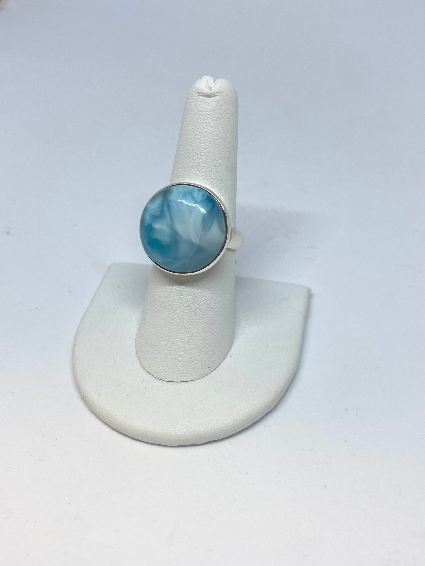 Round Larimar Ring