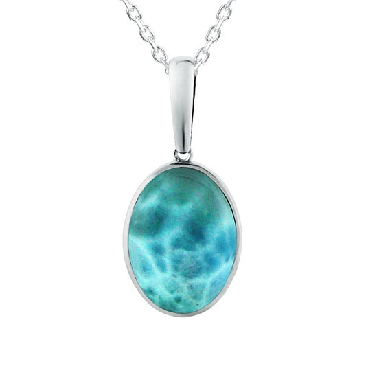 Oval Larimar Pendant